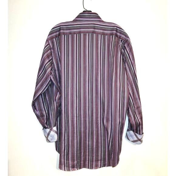 Thomas Dean striped long sleeve button down shirt- xl - Picture 2 of 5